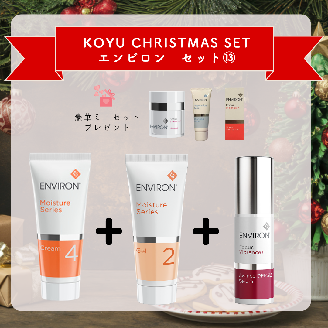 クリスマスセット　ENVIRON⑬　モイスチャークリーム4・モイスチャージェル2・アヴァンスDFP312セラム